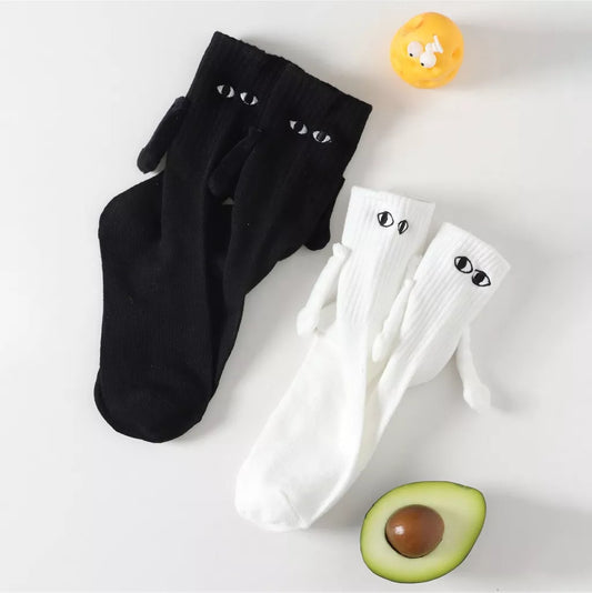 Magnetic Attraction Cartoon Eye Couple Socks