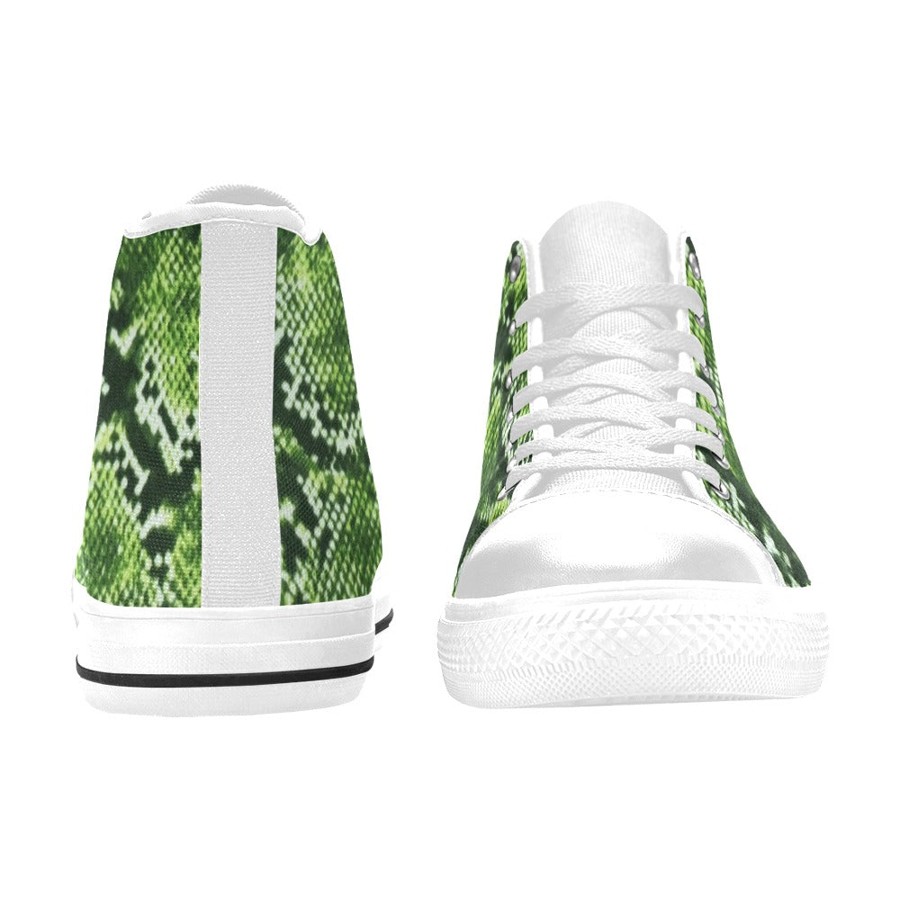 R&RH Women's Green White Trim High Top Tennis Shoes