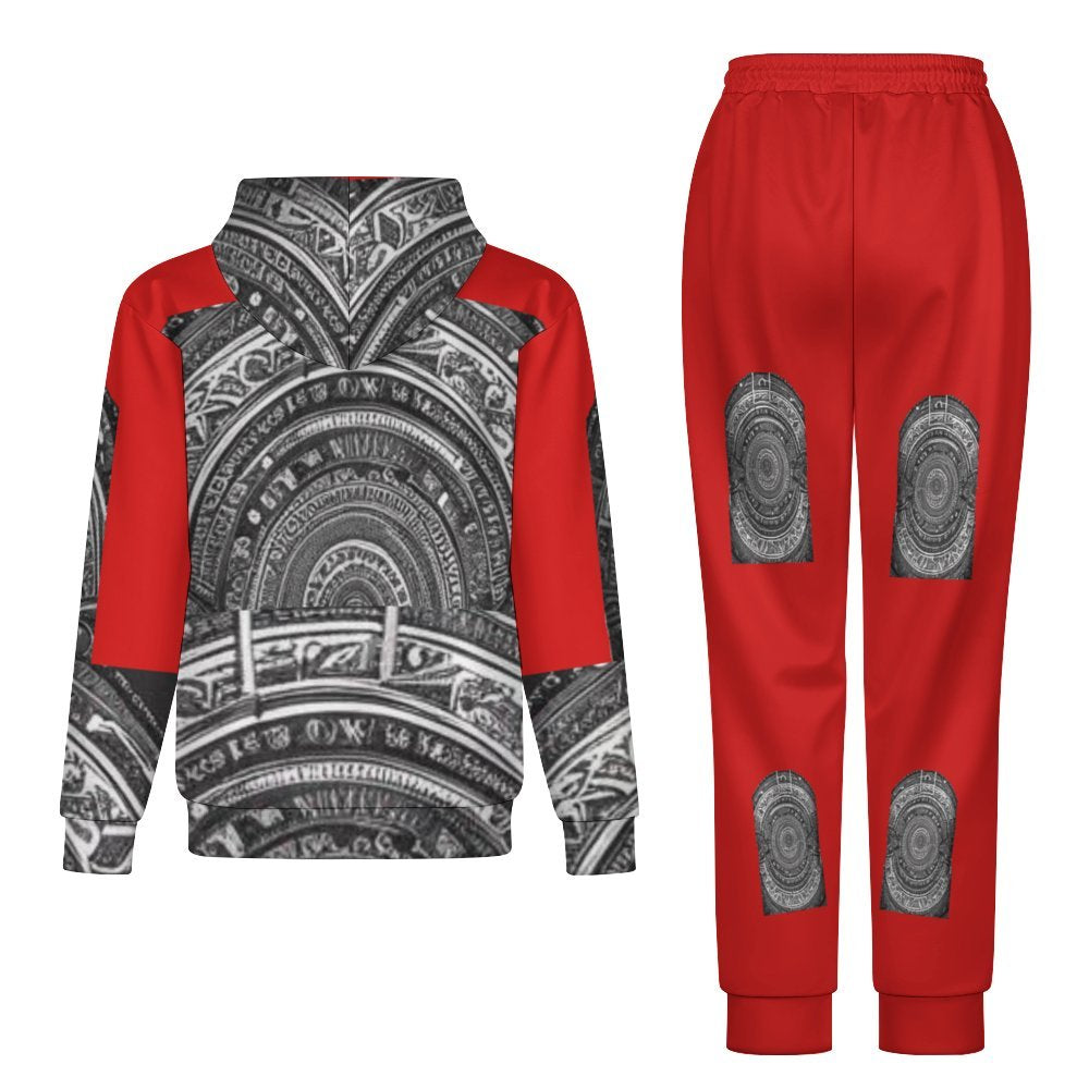 R&RH Unisex Graphic Design Red Sweatsuit