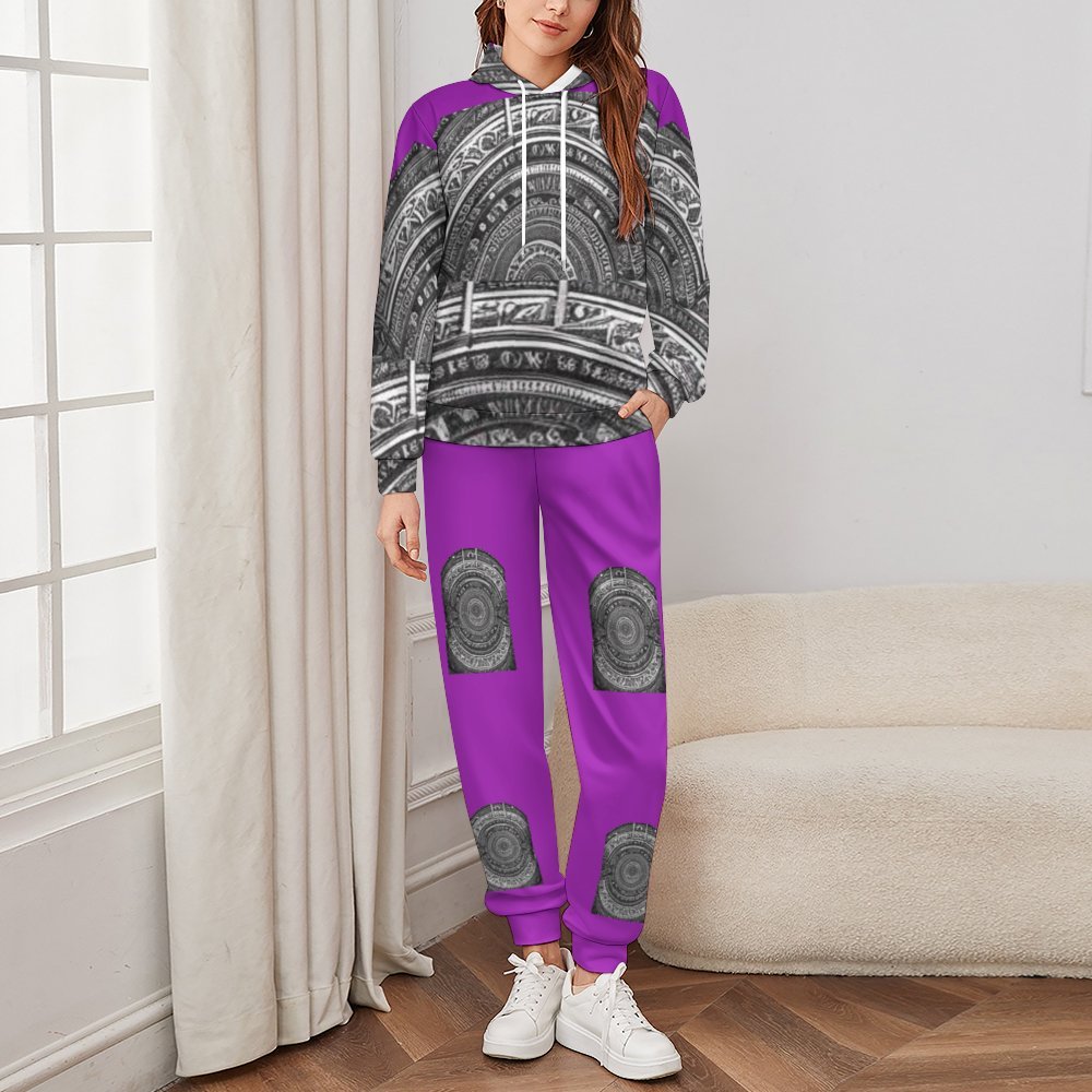 R&RH Unisex Graphic Design Purple Sweatsuit