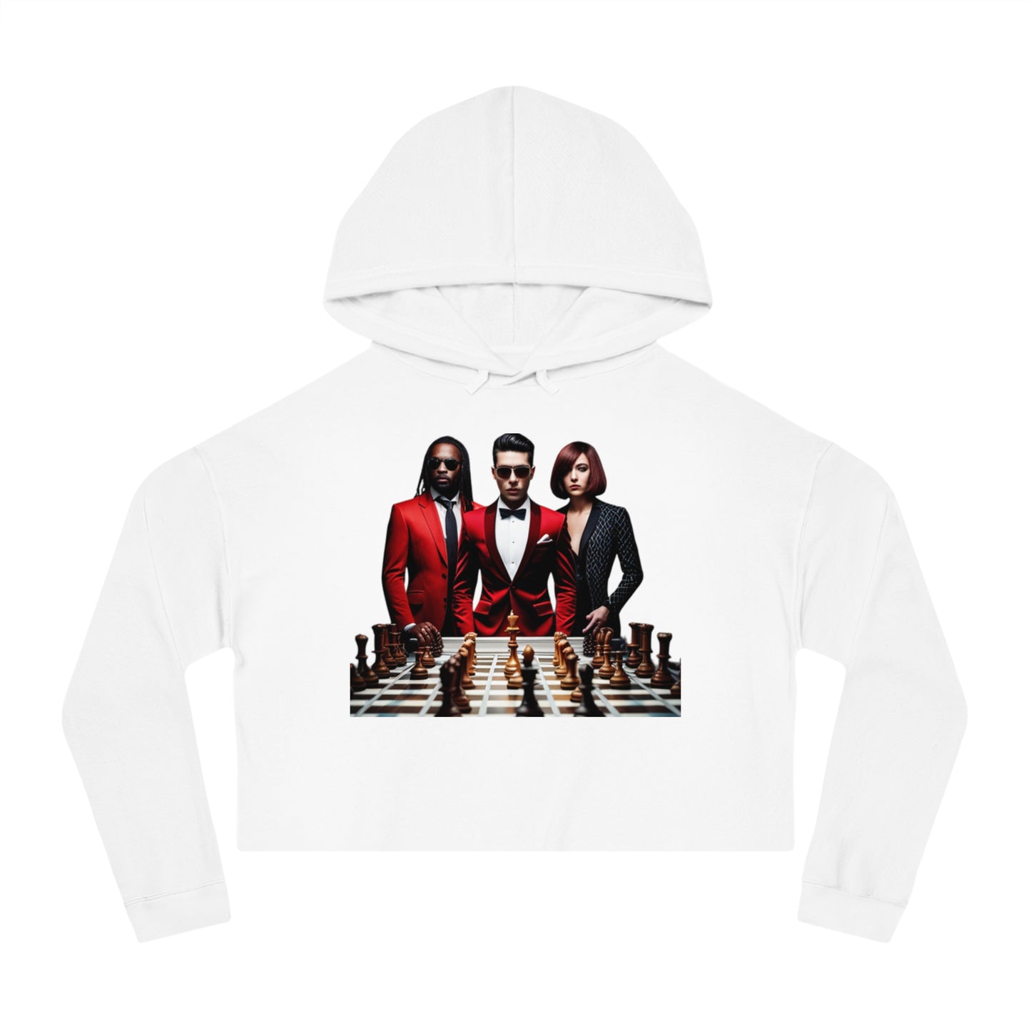 R&RH Chess Women’s Cropped Hooded Sweatshirt