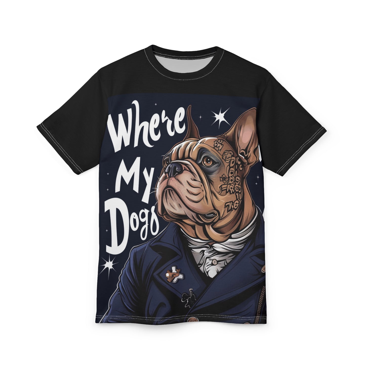 R&RH Stylish Unisex Tee - 'Where My Dogs' Design for Dog Lovers