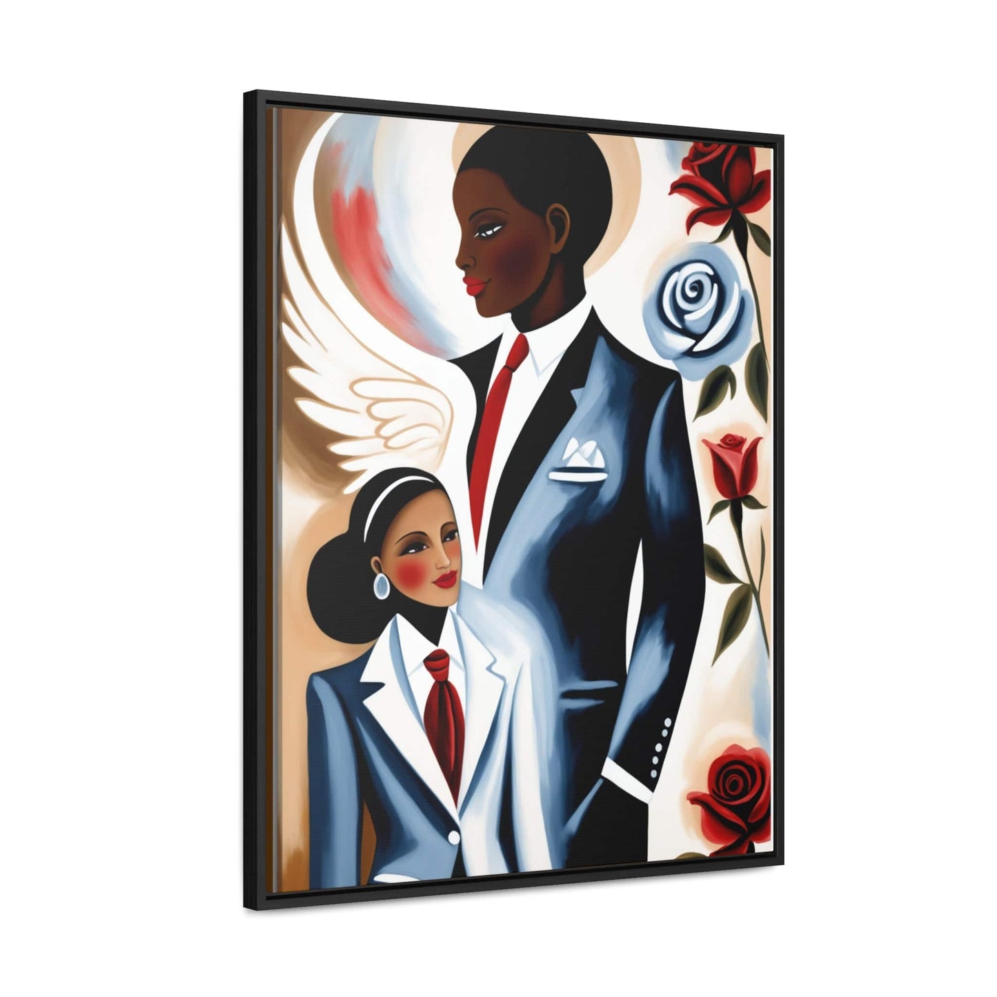 R&RH Angels Smile Among Us Canvas Portrait Elegant Family Portrait Canvas Wrap - Inspirational Decor for Home or Office