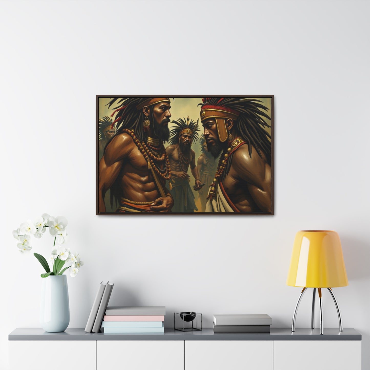 R&RH Gallery Canvas Wraps: Tribal Warriors Art for Home Décor