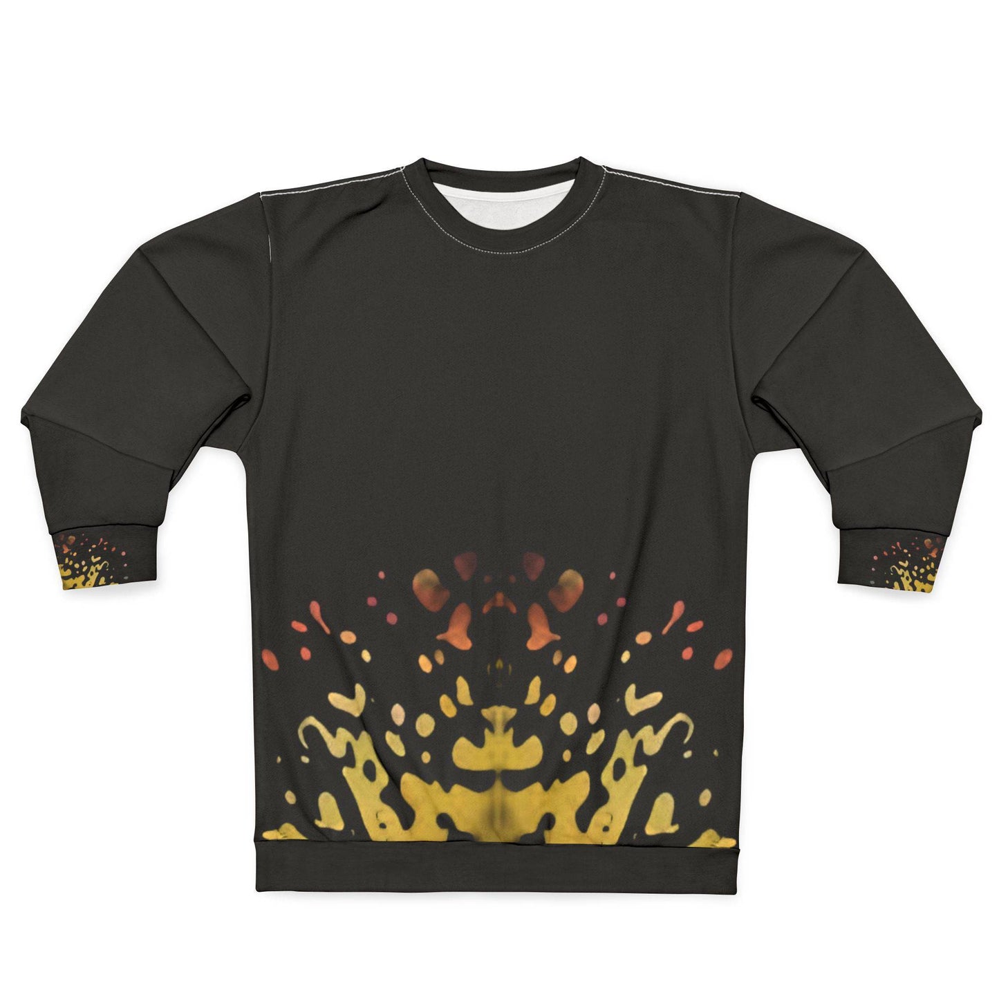 R&RH Abstract Art Unisex Black Sweatshirt - Unique Modern Design