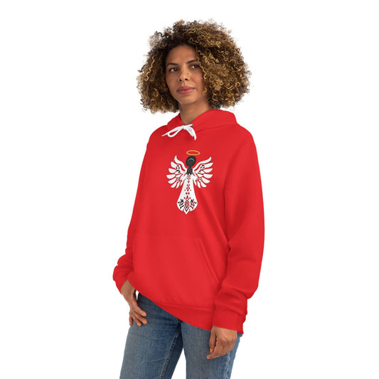 R&RH Angel Design Hoodie - Cozy Red Fashion for Spiritual Vibes