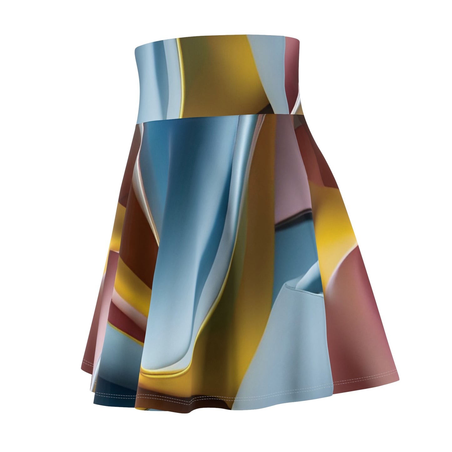 R_RH Abstract Women's Skater Skirt