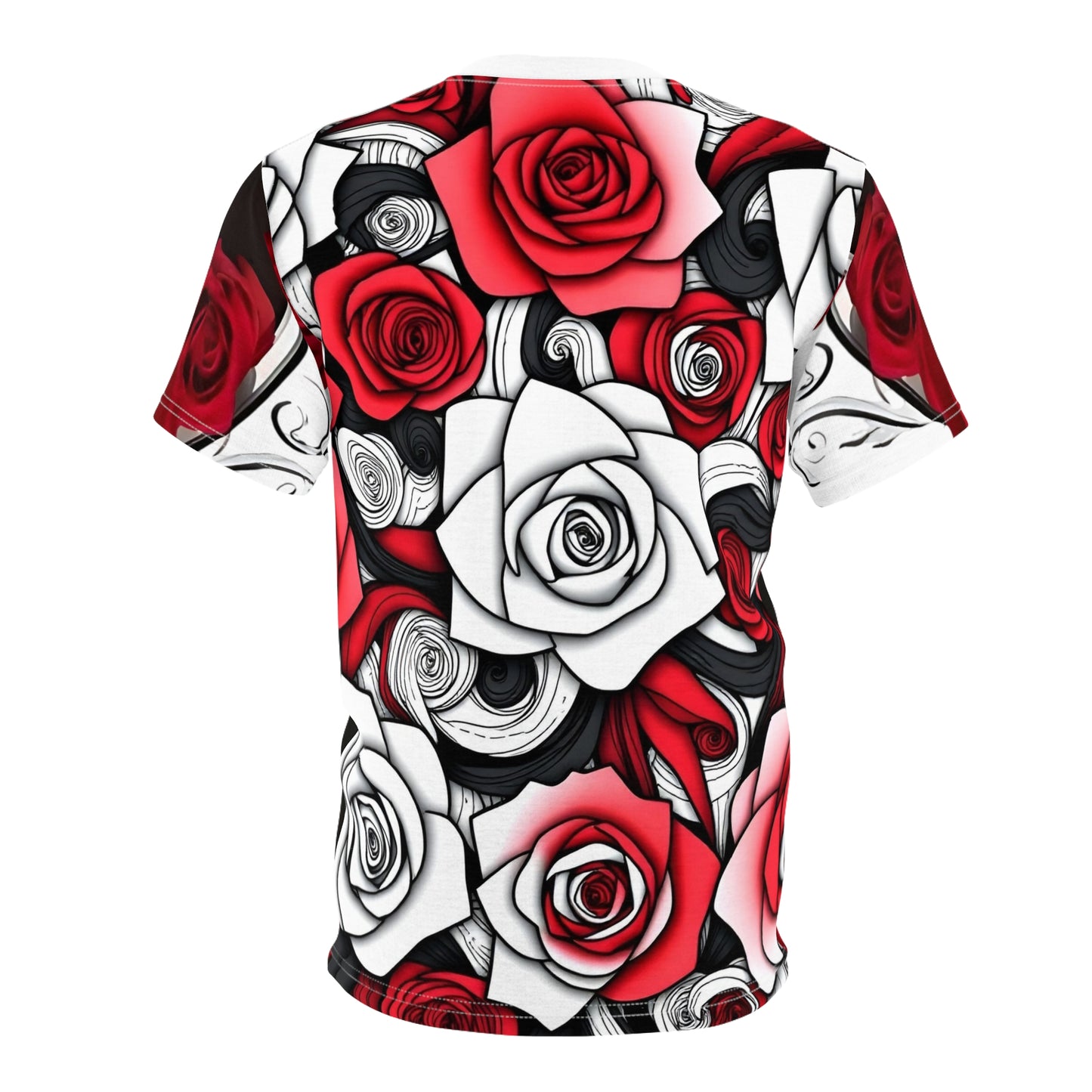 R&RH Floral Unisex Cut & Sew Tee - Roses Design for Everyday Style