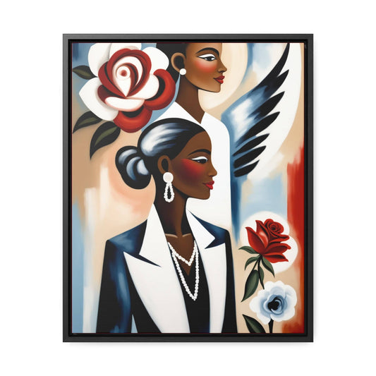 R&RH Angels Watches Over Me Canvas Portrait Elegant Women Canvas Art Print | Gallery Wall Decor | Vertical Frame