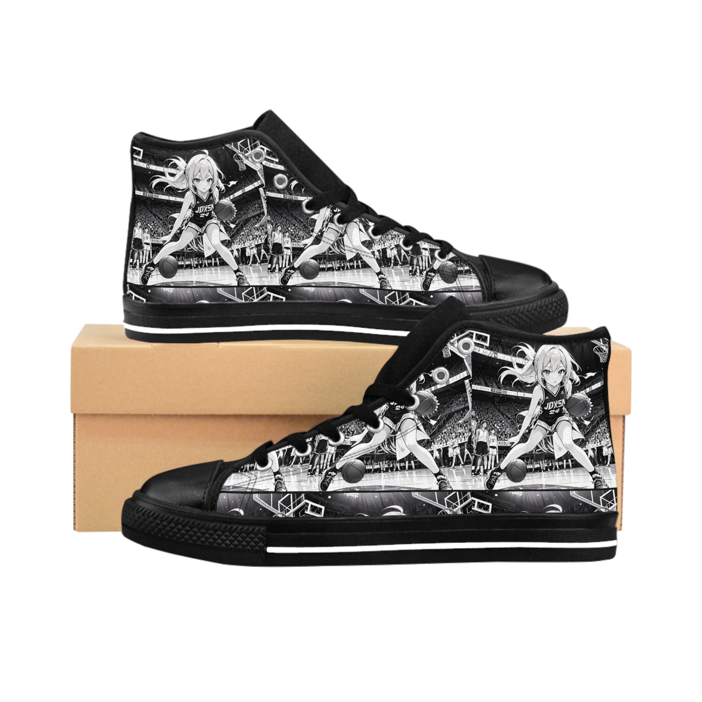 R&RH Stylish High-Top Women's Classic Sneakers-Basketball Design for Sporty Vibes