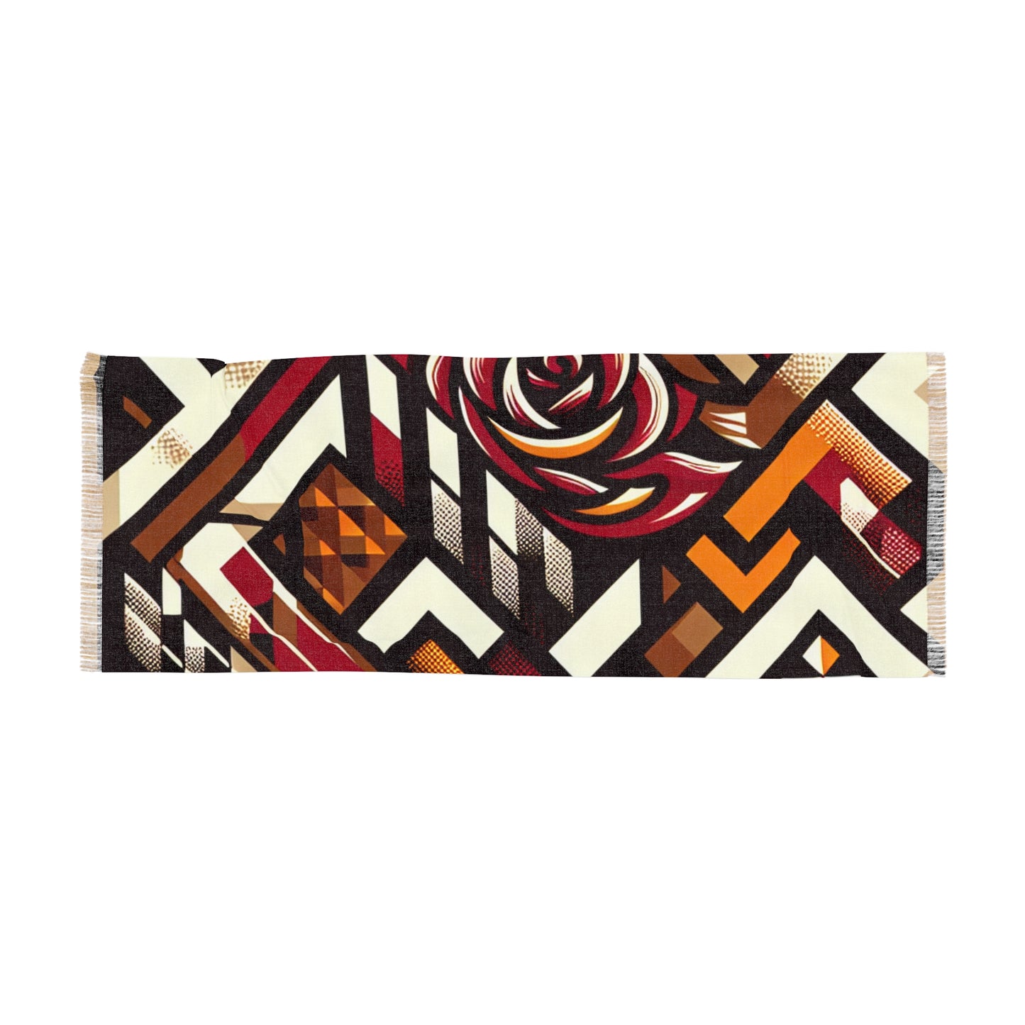 R&RH Brown Abstract Light Unisex Scarf