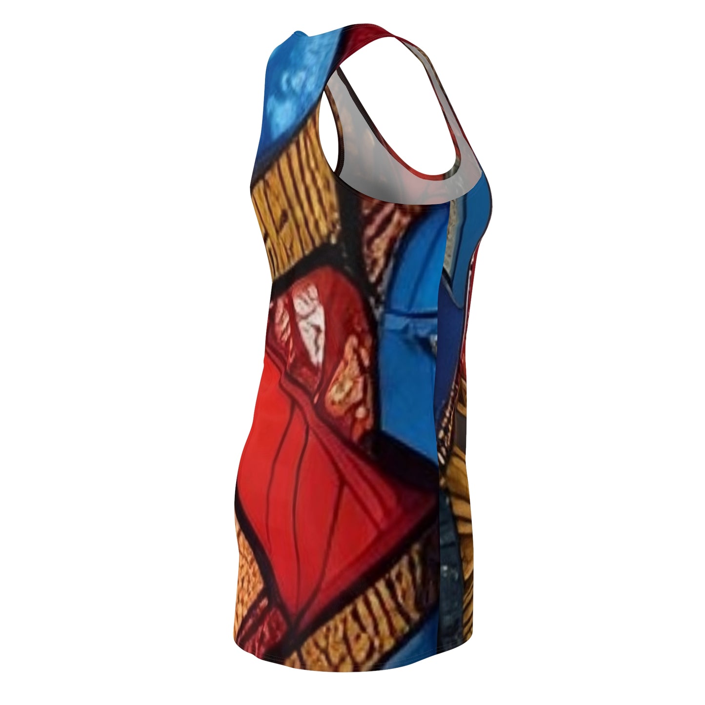 R&RH Women's Red Abstract Racerback Dress