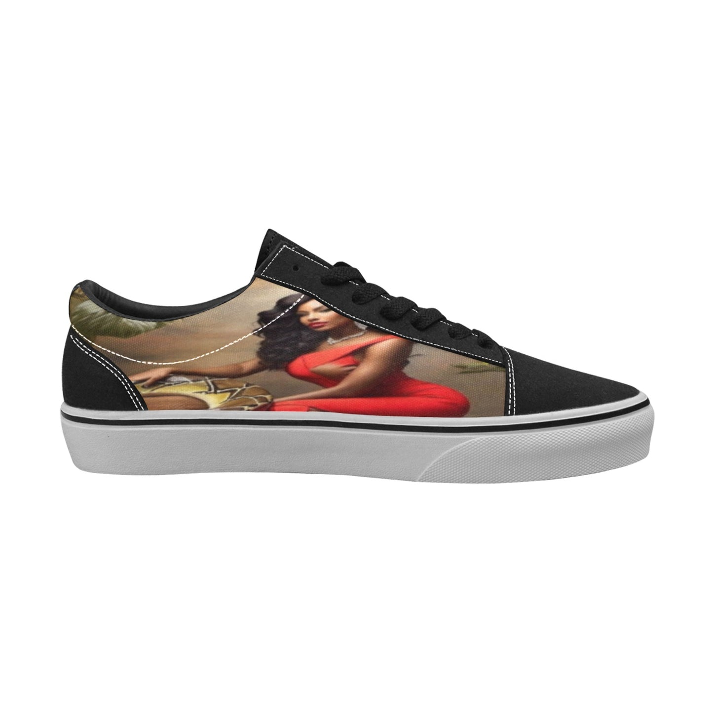 R&RH LuiiLoviie Womens Red Caricature Skateboarding