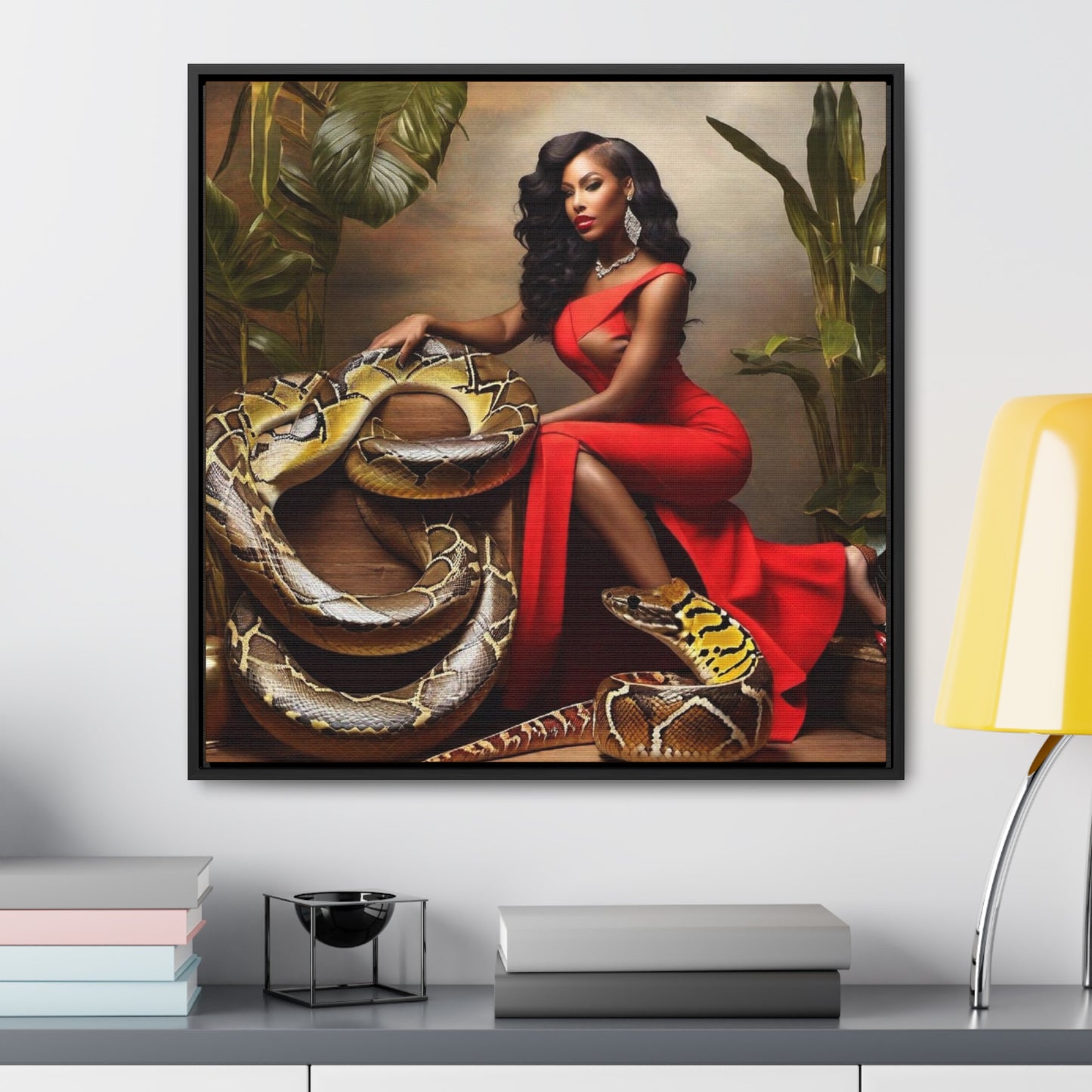 R&RH Elegant Snake Art Canvas Wrap - Bold Décor for Exotic Style