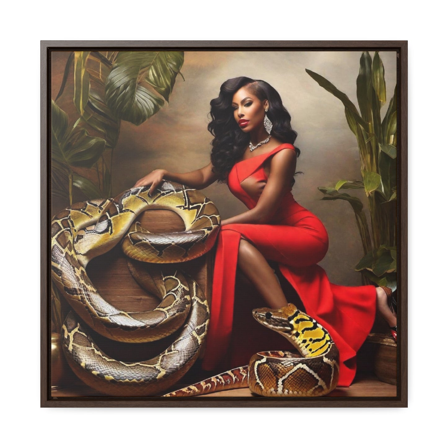 R&RH Elegant Snake Art Canvas Wrap - Bold Décor for Exotic Style