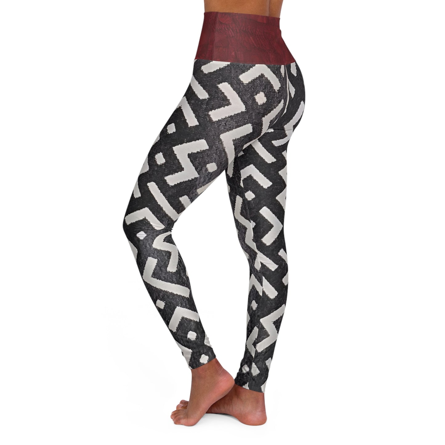 R&RH Black White Yoga Leggings