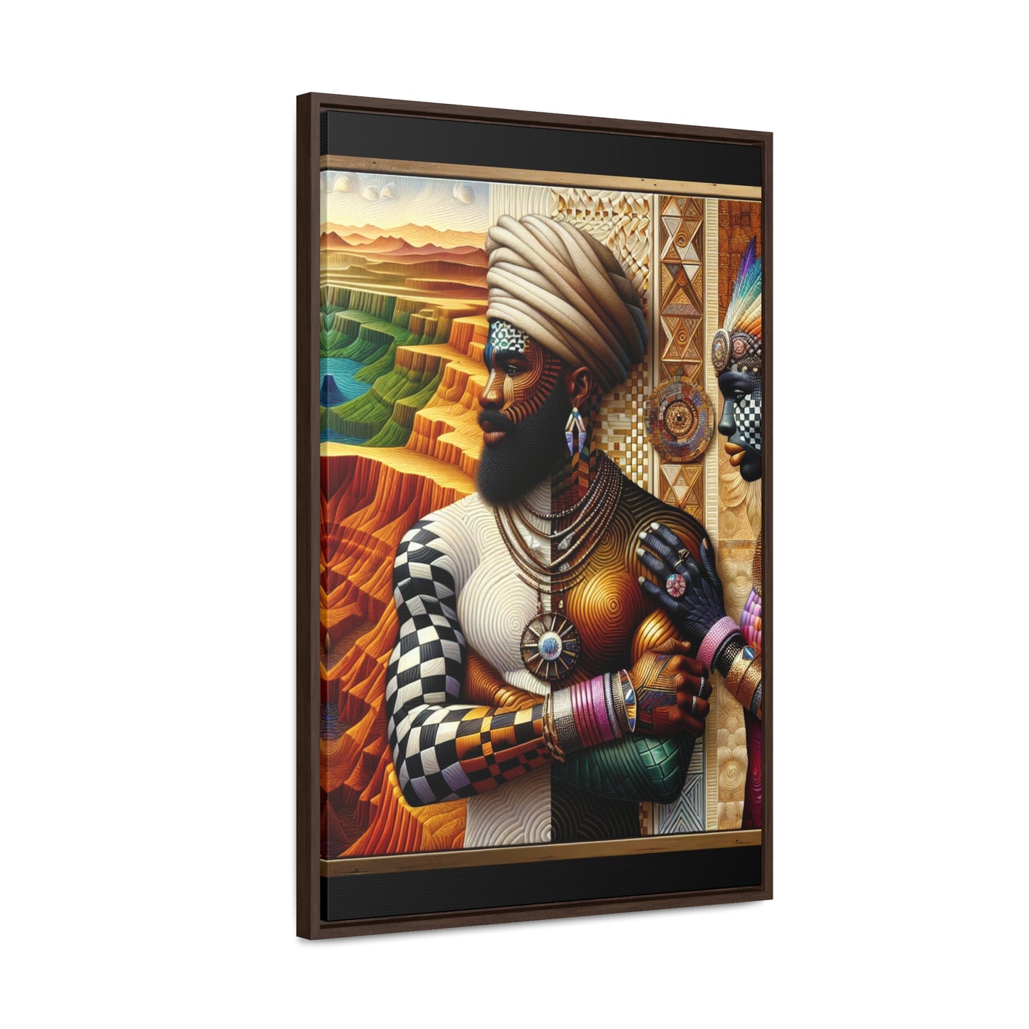 R&RH Absract Couple Framed Portrait