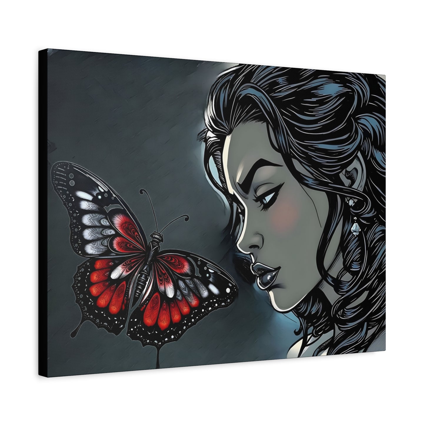 R&RH Beautiful Butterfly  Artistic Butterfly Canvas Wall Art - Stretched Matte Design for Home Decor