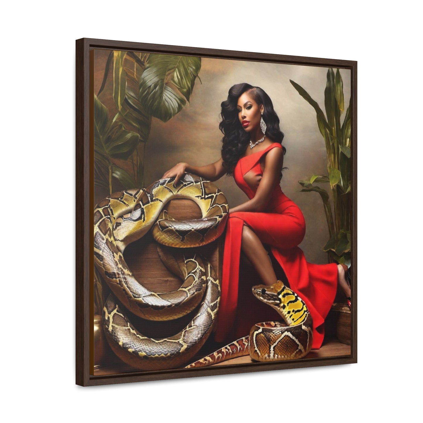 R&RH Elegant Snake Art Canvas Wrap - Bold Décor for Exotic Style