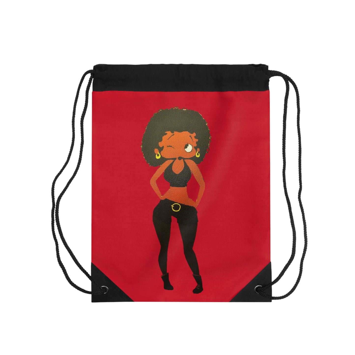 R&RH Red Caricature Drawstring Bag