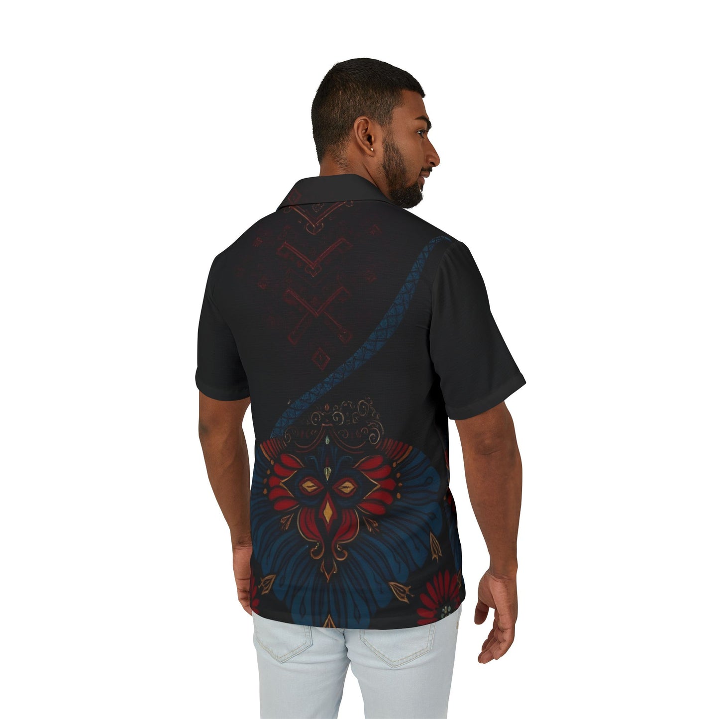 R&RH Vibrant Men's Hawaiian Camp Shirt - Tropical Floral Design Adventures