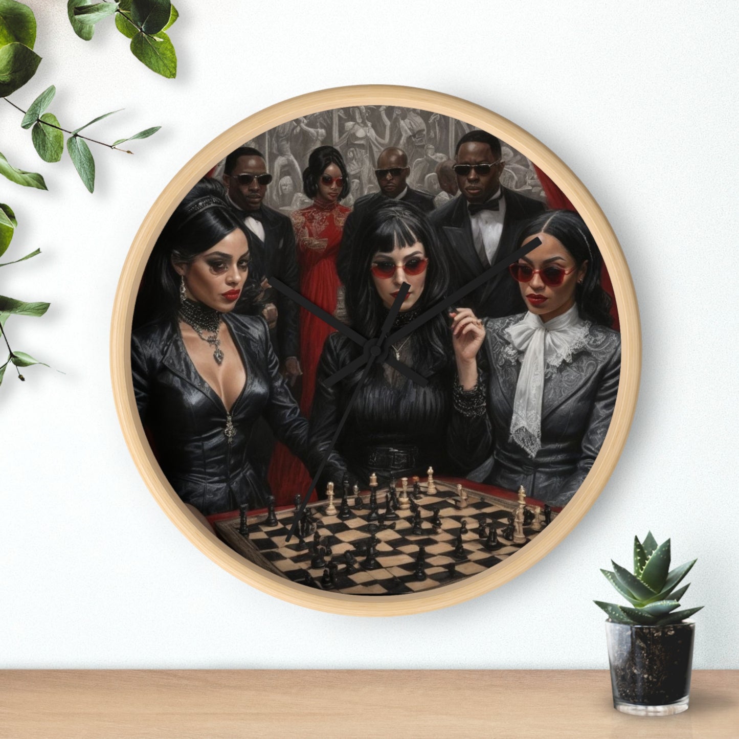 R&RH Game of Chess Wall Clock