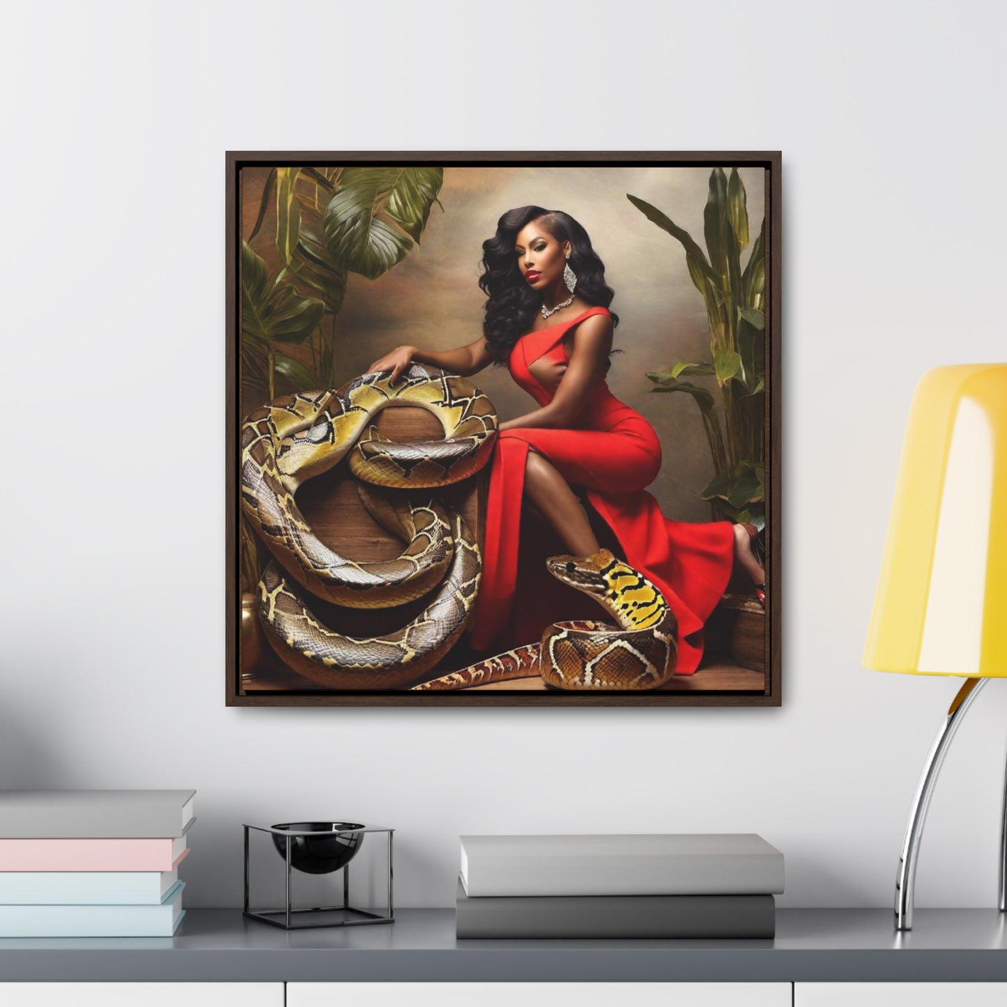 R&RH Elegant Snake Art Canvas Wrap - Bold Décor for Exotic Style