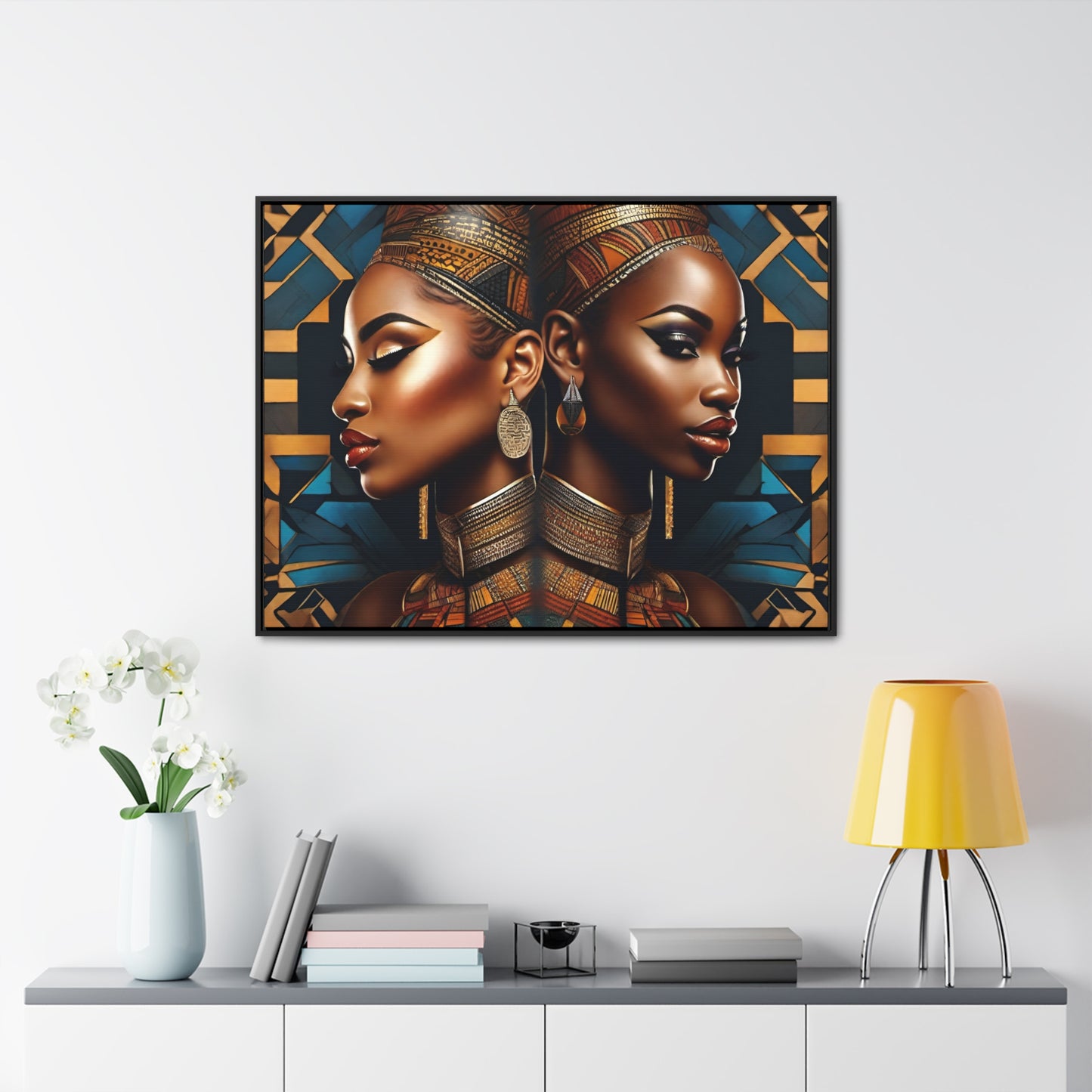 R&RH Twins Art Canvas Horizontal Frame