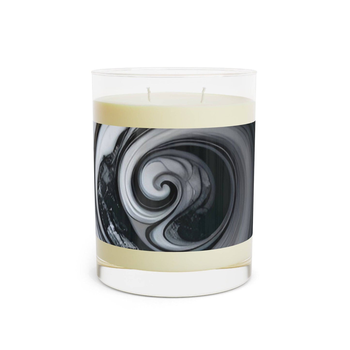 R&RH Elegant Marble Swirl Scented Candle - 11oz Decorative Glass for Relaxation and Home Decor