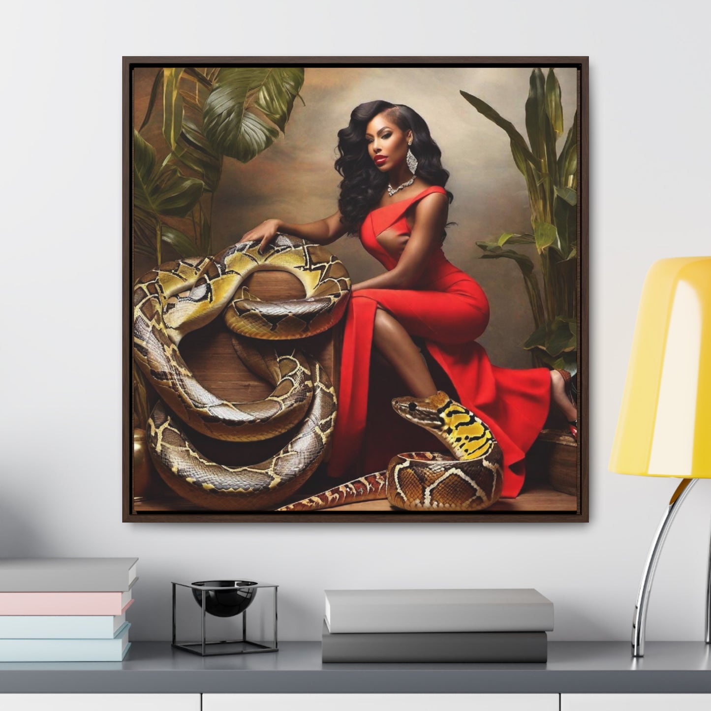 R&RH Elegant Snake Art Canvas Wrap - Bold Décor for Exotic Style