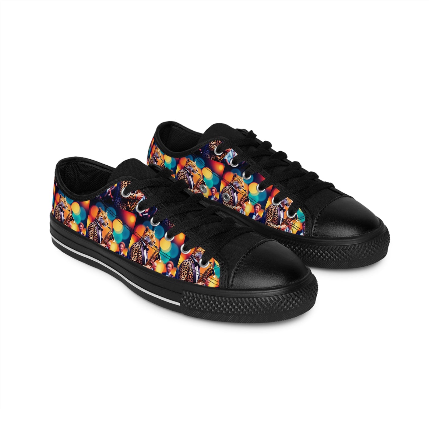 R&RH Leopard Saxophone Men's Sneakers