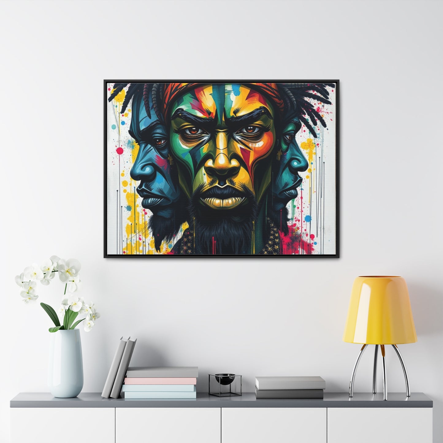 R&RH Vibrant Portrait Gallery Canvas Wrap - Modern Art Frame for Home Decor