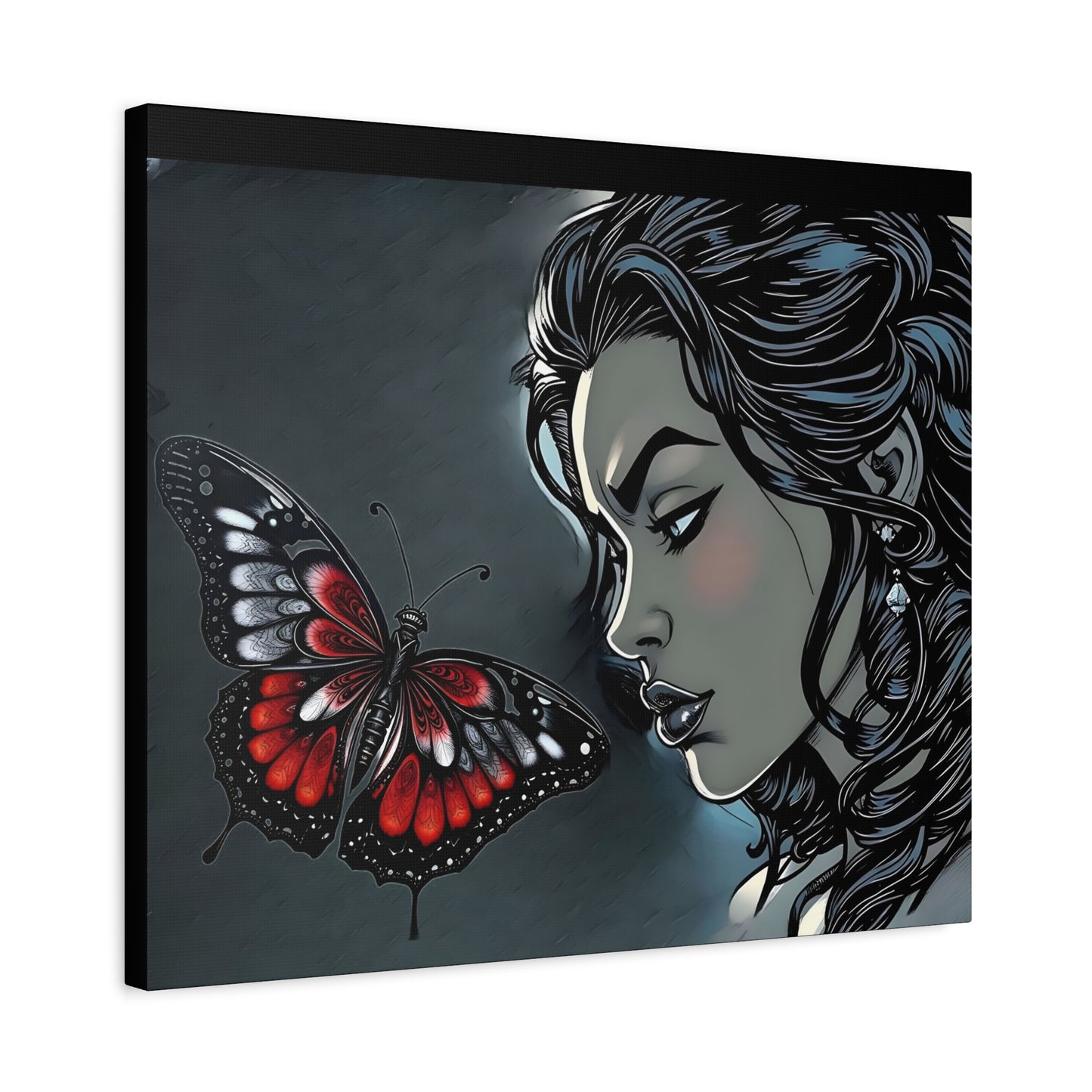 R&RH Beautiful Butterfly  Artistic Butterfly Canvas Wall Art - Stretched Matte Design for Home Decor