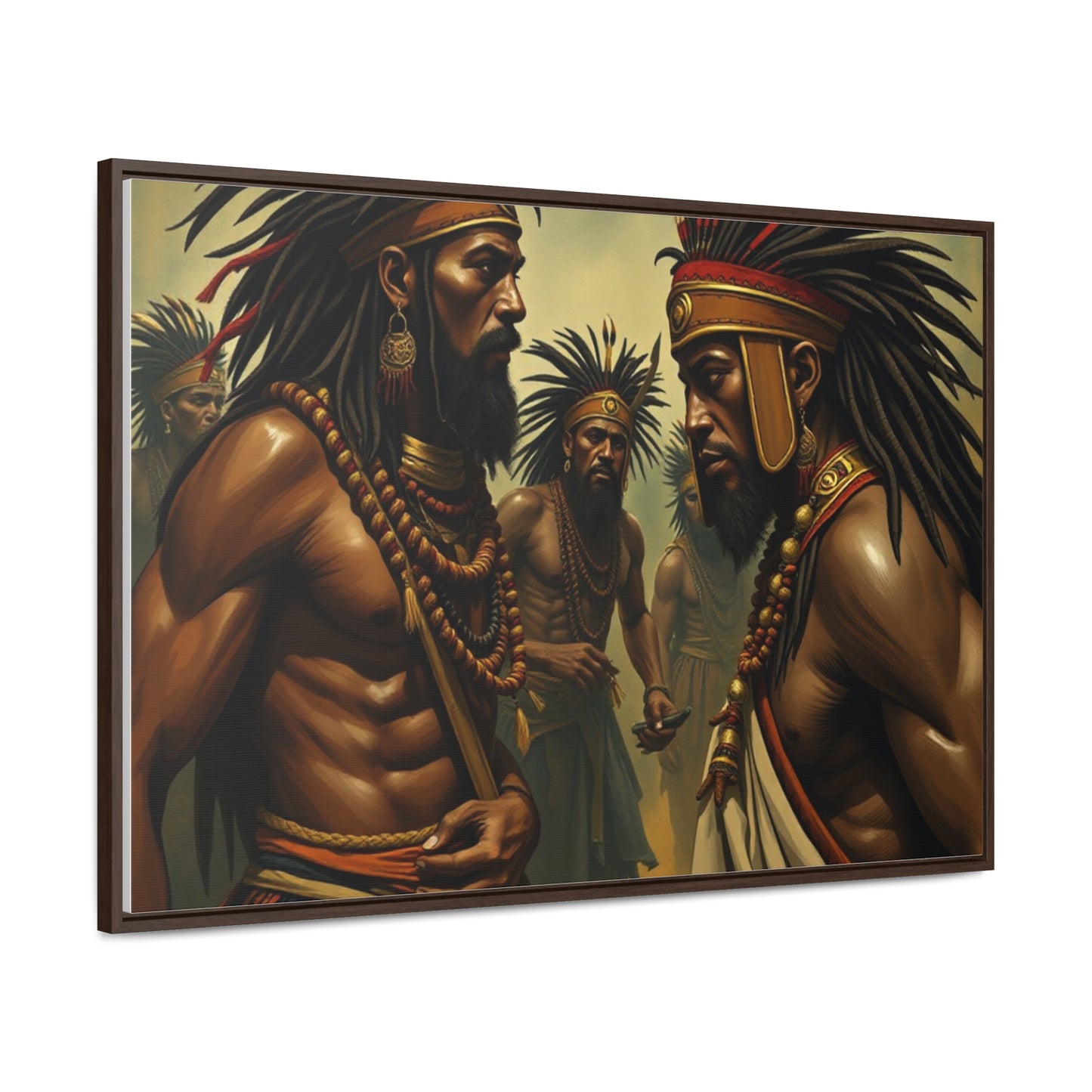 R&RH Gallery Canvas Wraps: Tribal Warriors Art for Home Décor