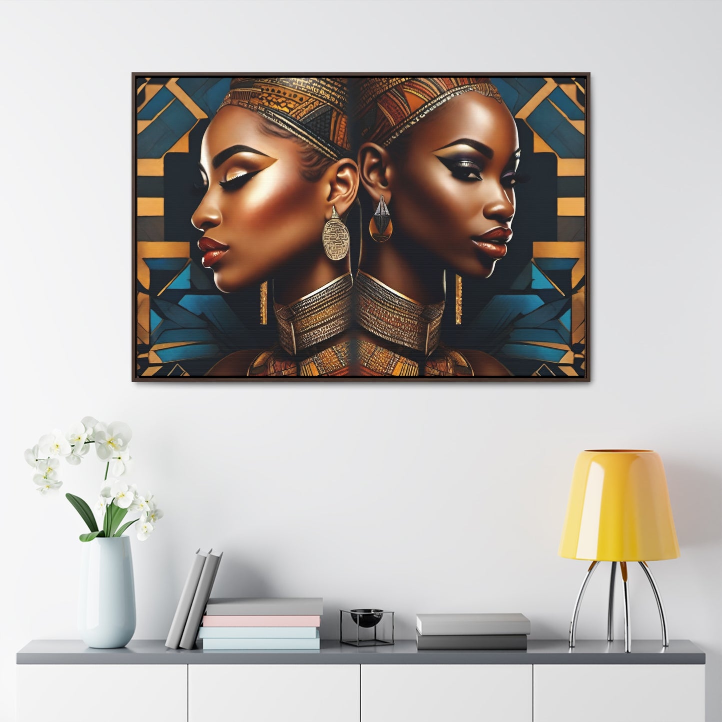 R&RH Twins Art Canvas Horizontal Frame