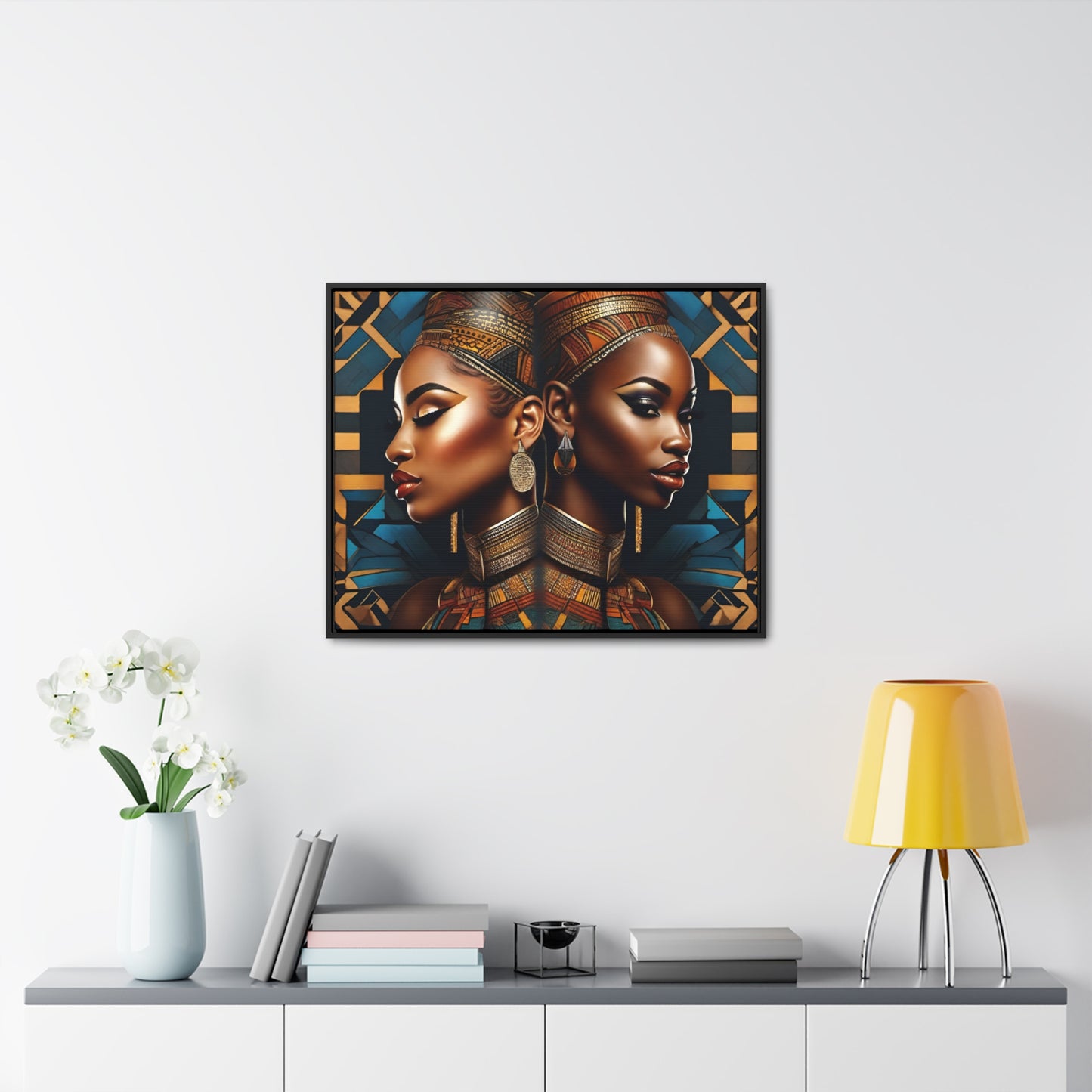 R&RH Twins Art Canvas Horizontal Frame