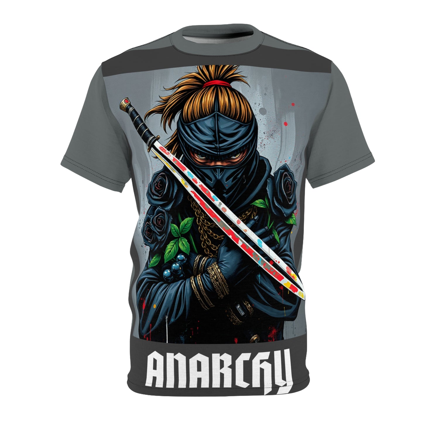 R&RH Anarchy Grey Ninja Graphic Tee - Unisex T-Shirt