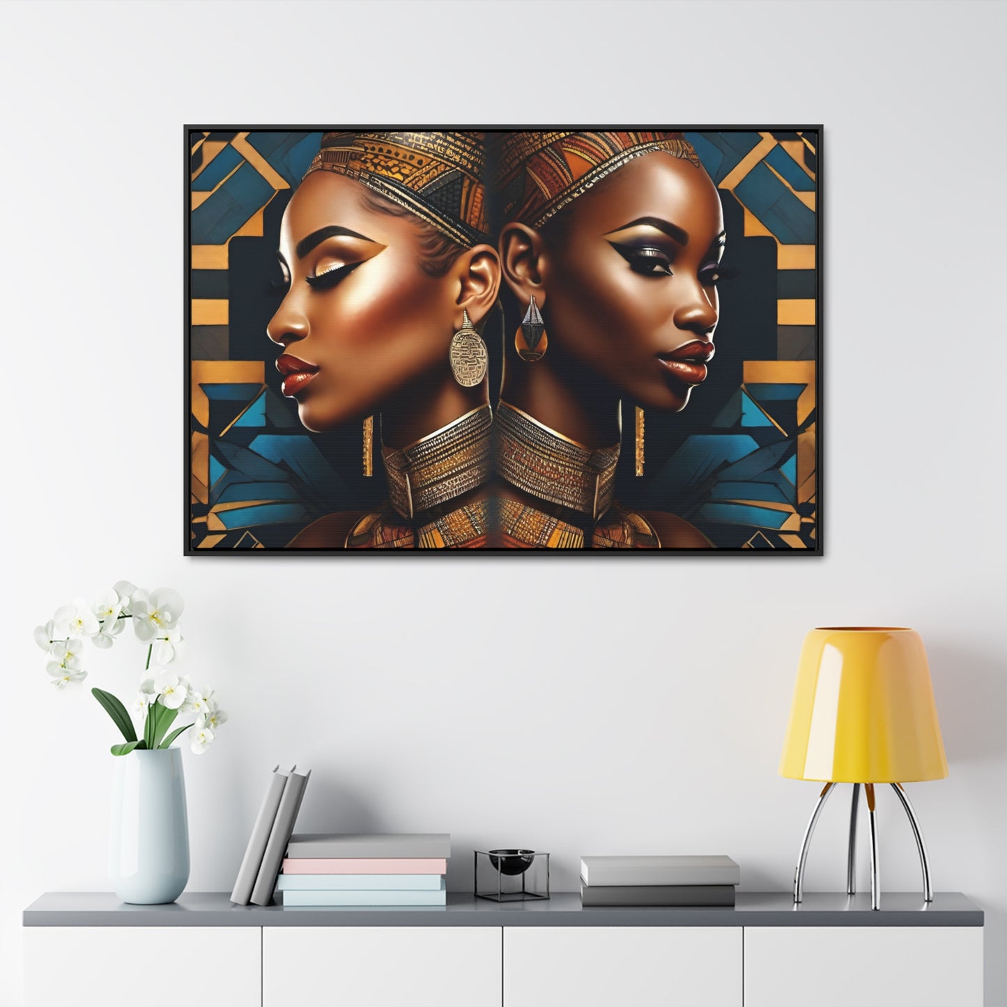 R&RH Twins Art Canvas Horizontal Frame