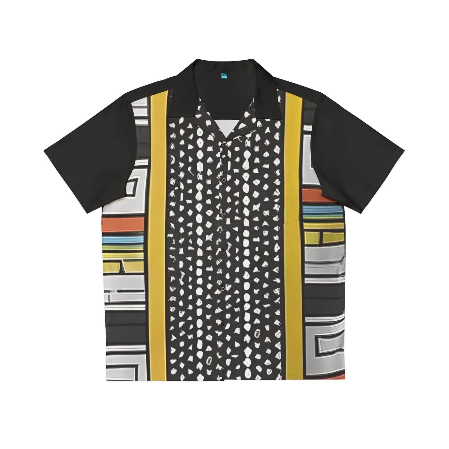 R&RH Men's Hawaiian Black Shirt - Tropical Vibes for Summer Getaways