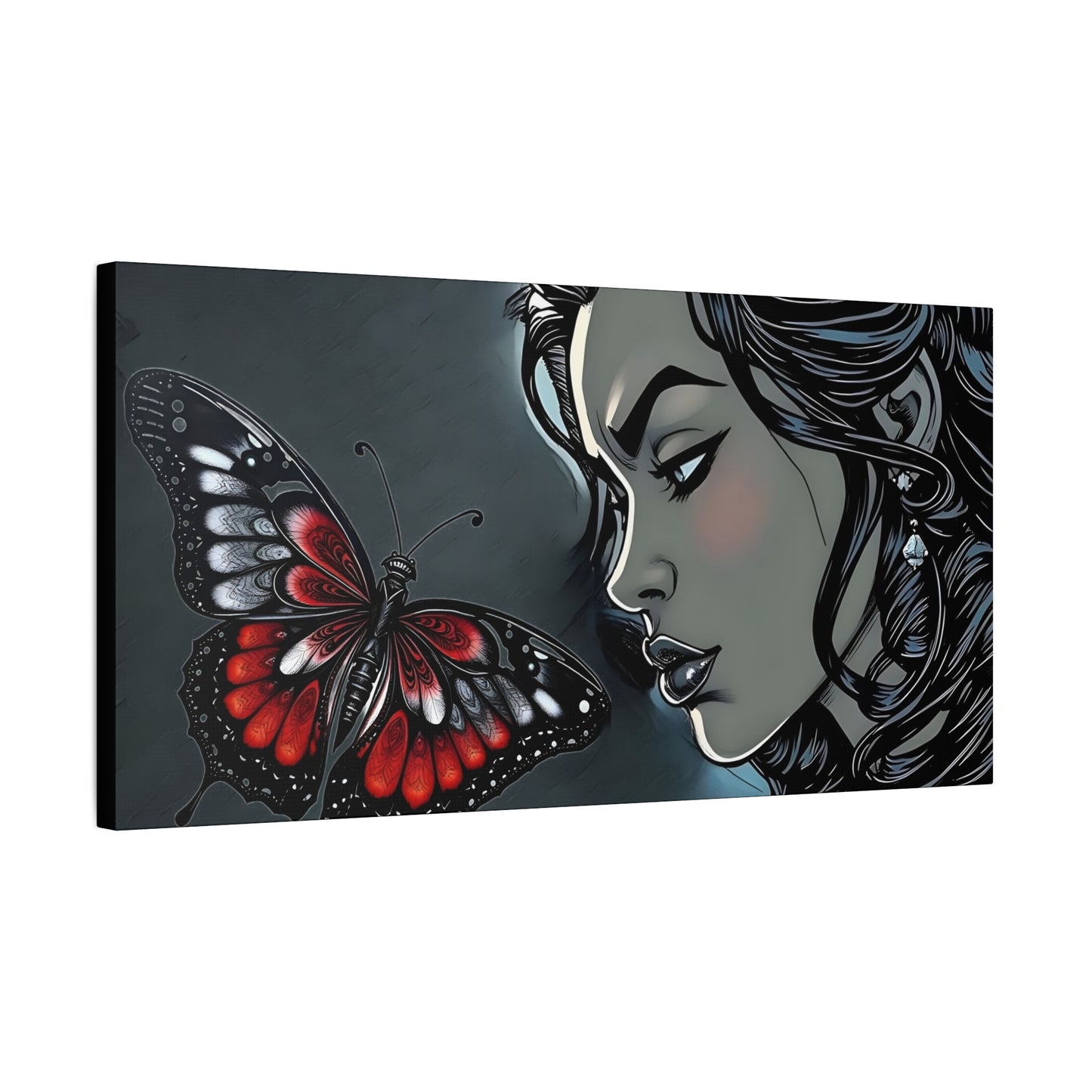 R&RH Beautiful Butterfly  Artistic Butterfly Canvas Wall Art - Stretched Matte Design for Home Decor