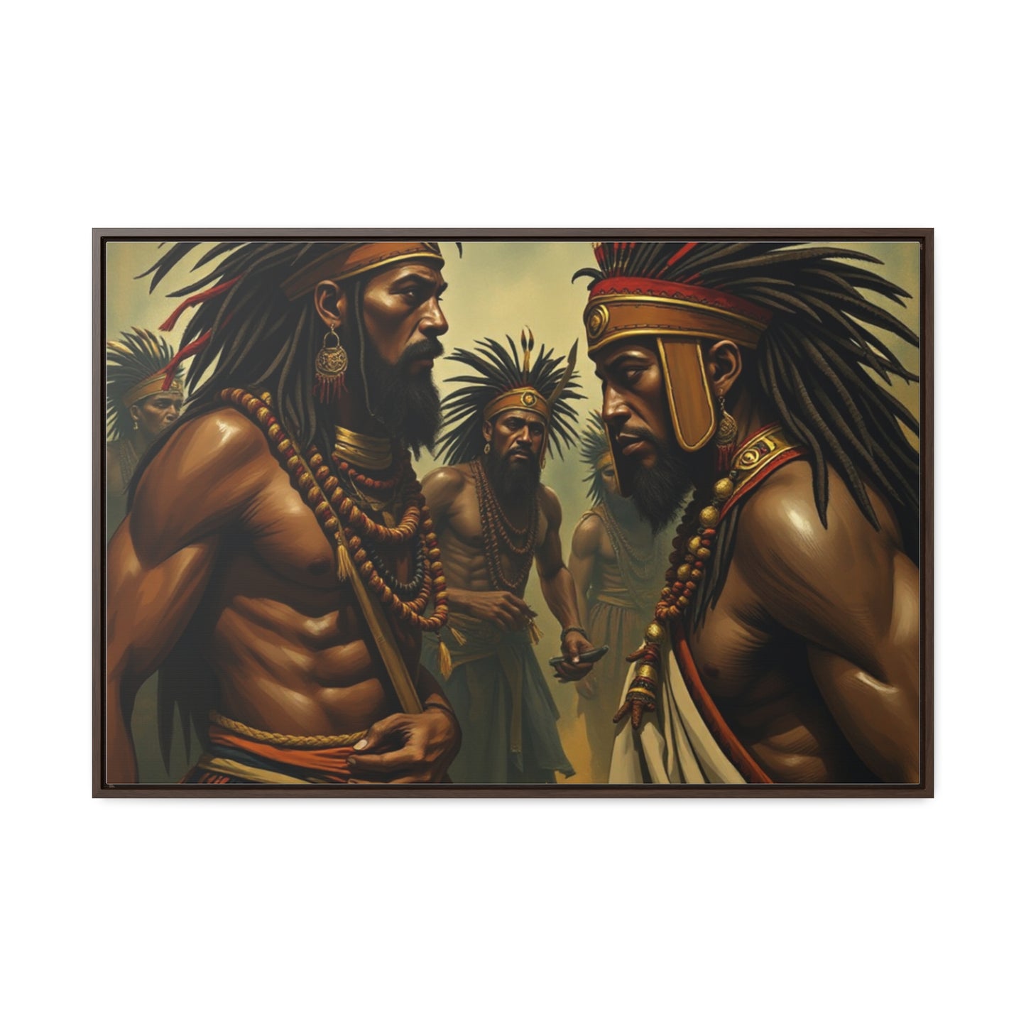 R&RH Gallery Canvas Wraps: Tribal Warriors Art for Home Décor