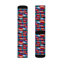 Load image into Gallery viewer, R&amp;RH Cars Sublimation Socks
