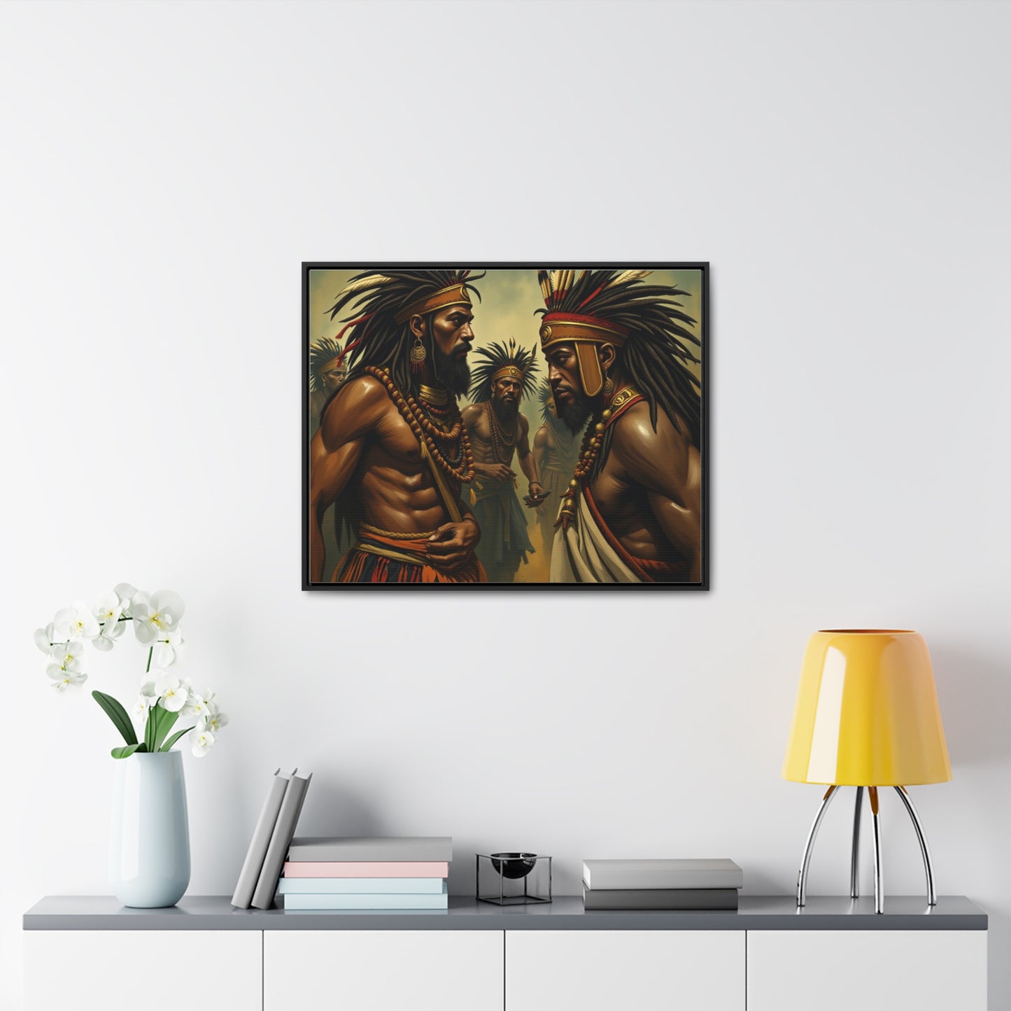 R&RH Gallery Canvas Wraps: Tribal Warriors Art for Home Décor