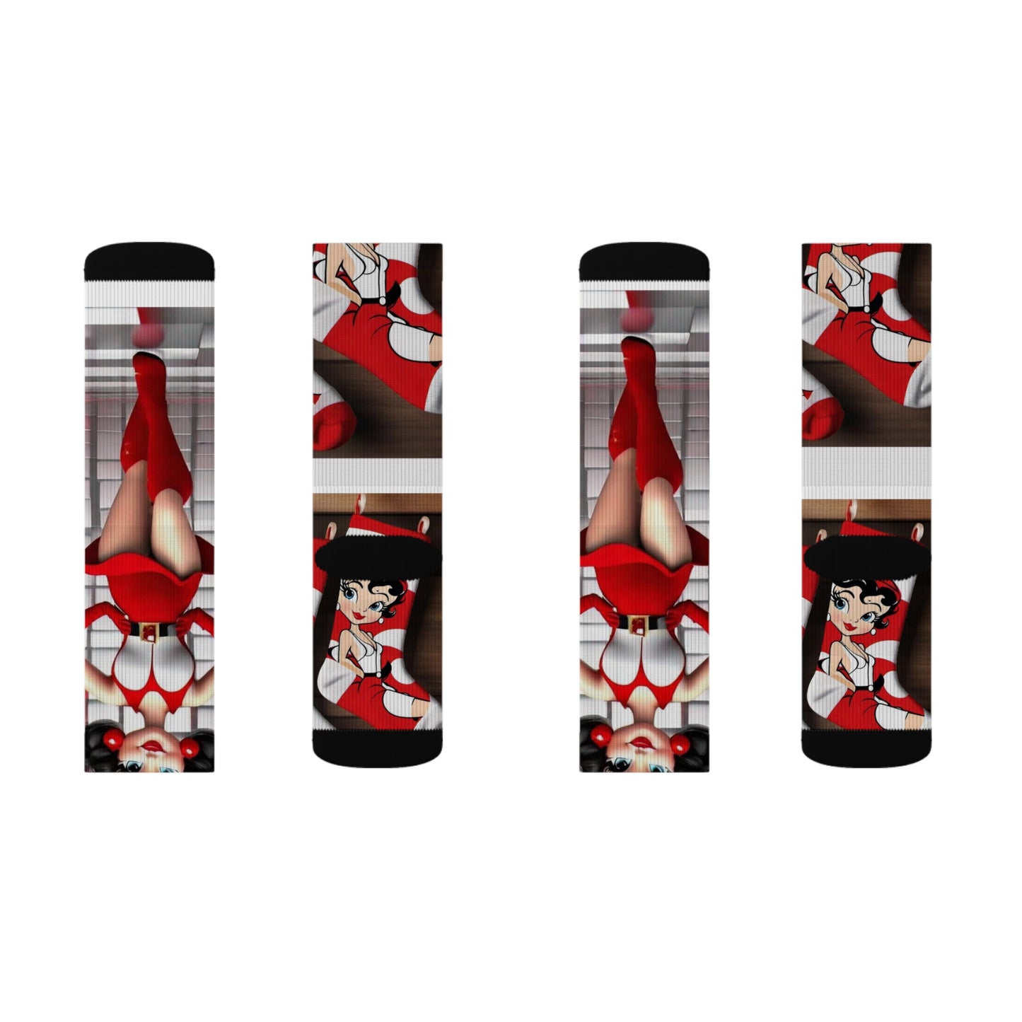 R&RH Caricature White Socks