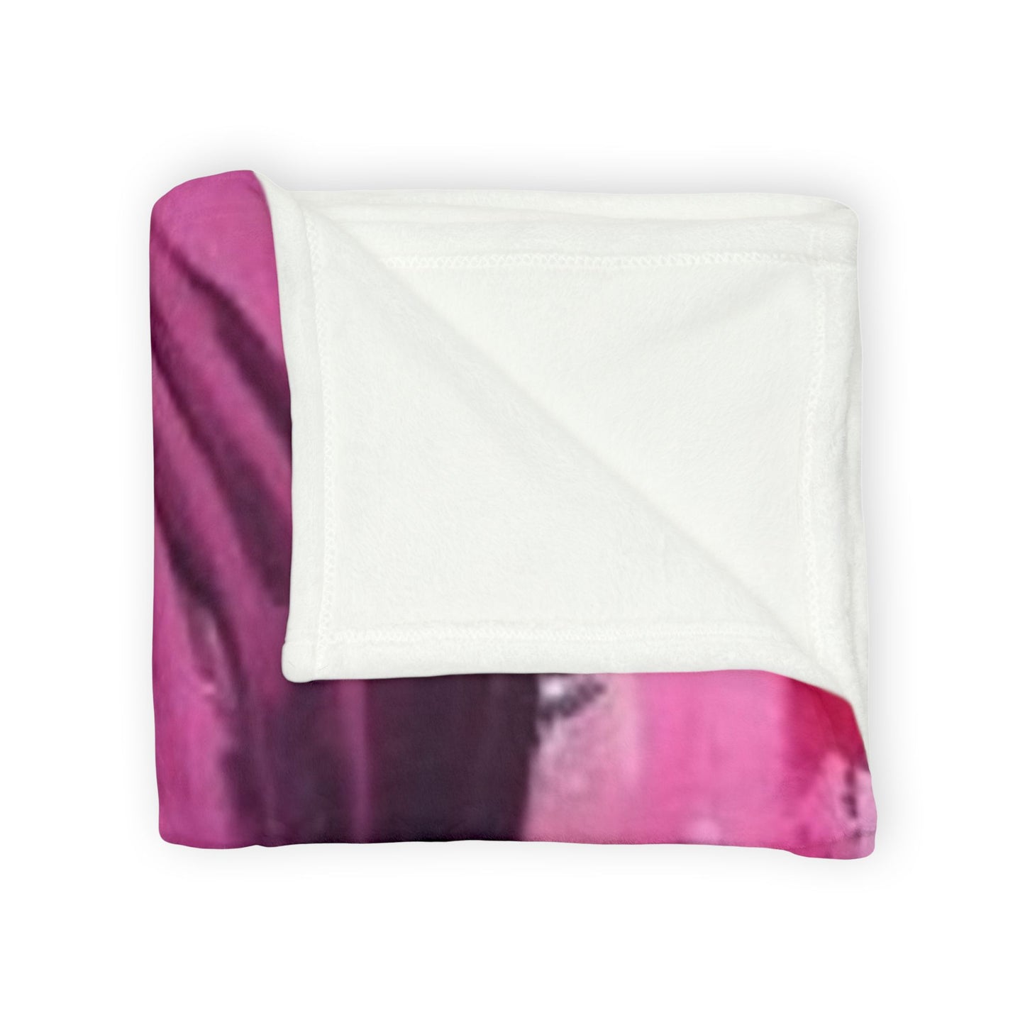 R&RH "Her Eyes" Vibrant Abstract Art Blanket - Pink Female Portrait for Cozy Comfort