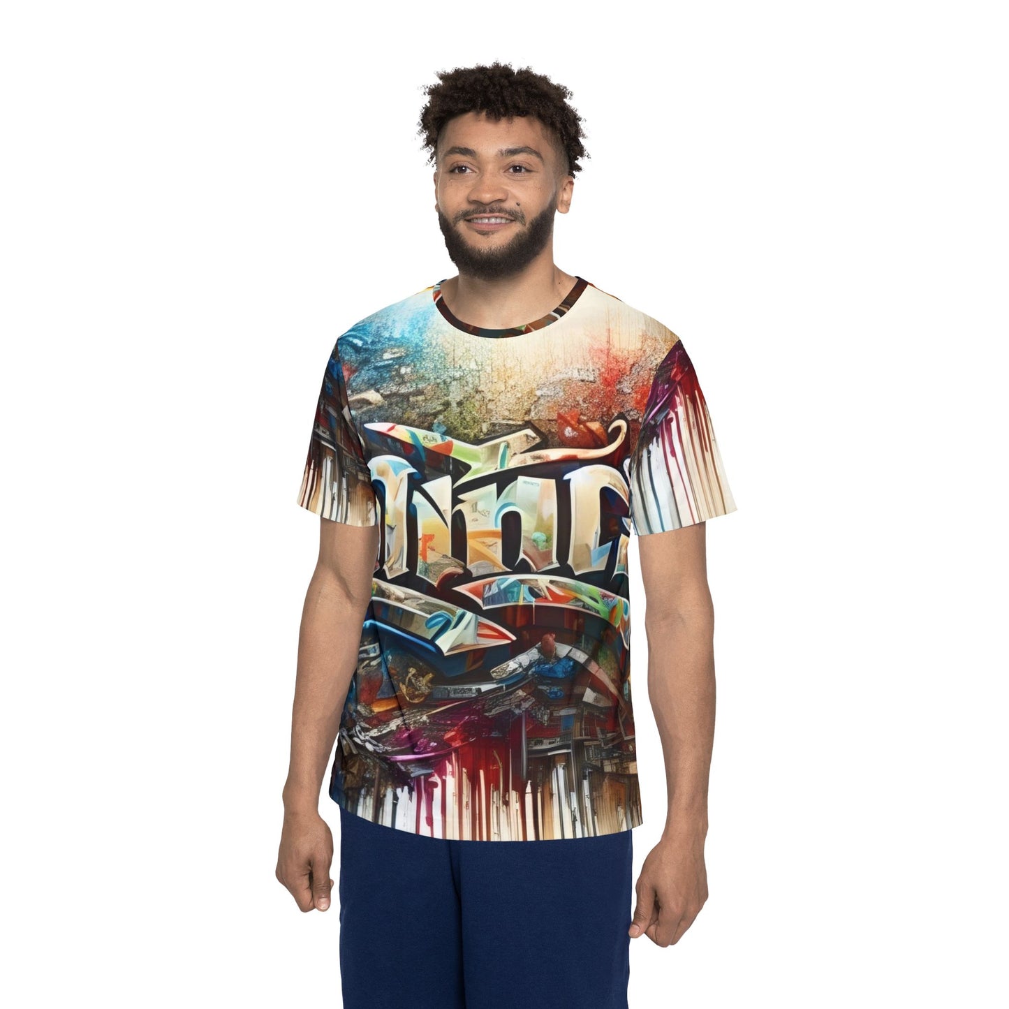 R&RH Graffiti Blah Men's Multicolor  T-Shirt