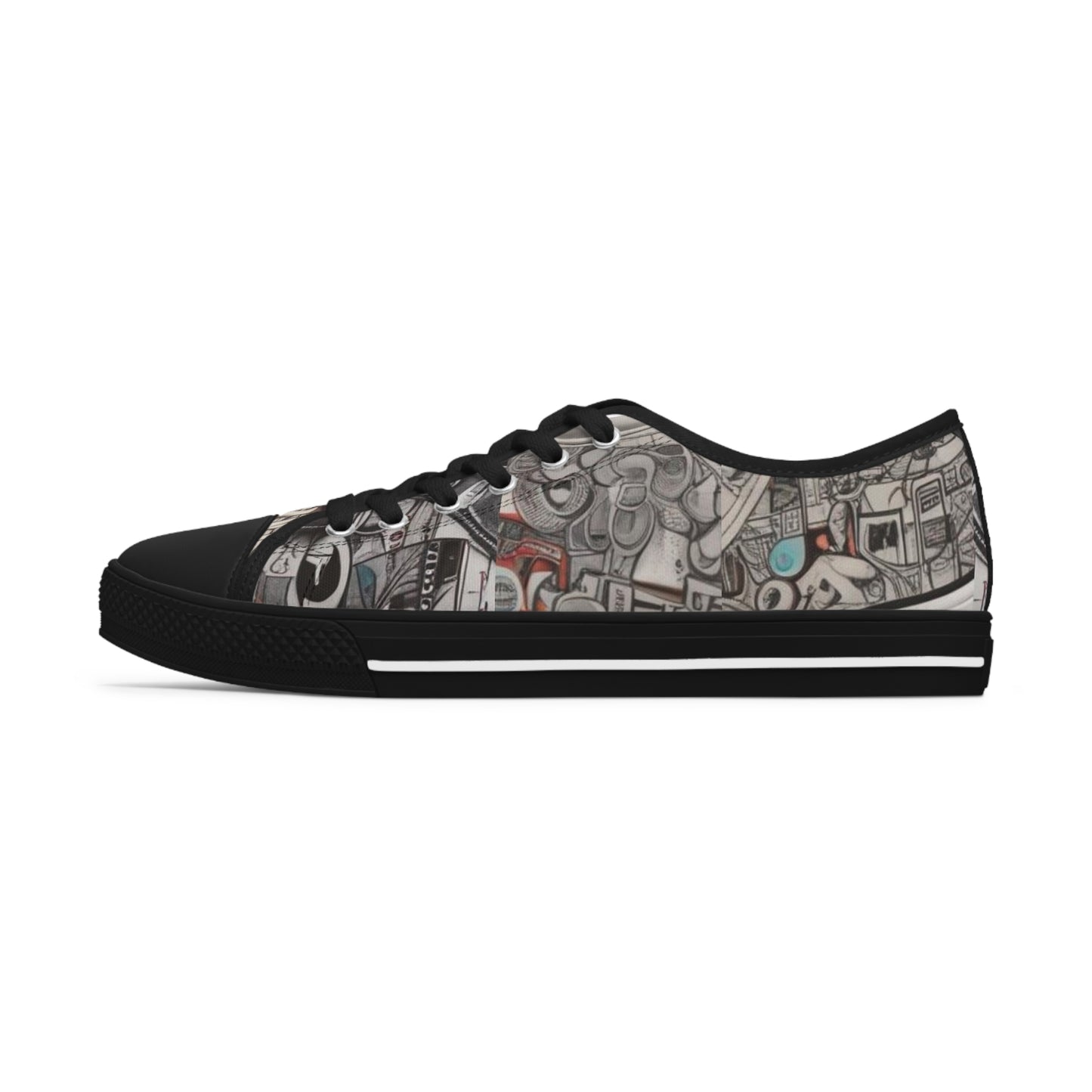 RRH Black Women's Designer Low Top Sneakers