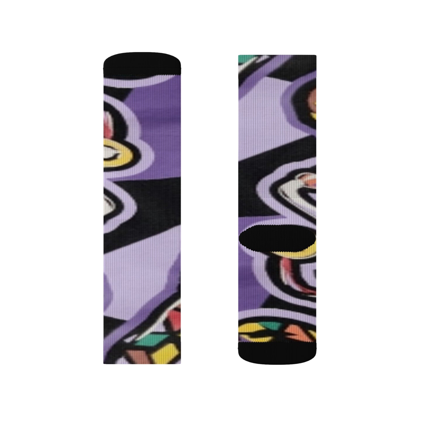 R&RH Purple Abstract Sublimation Socks