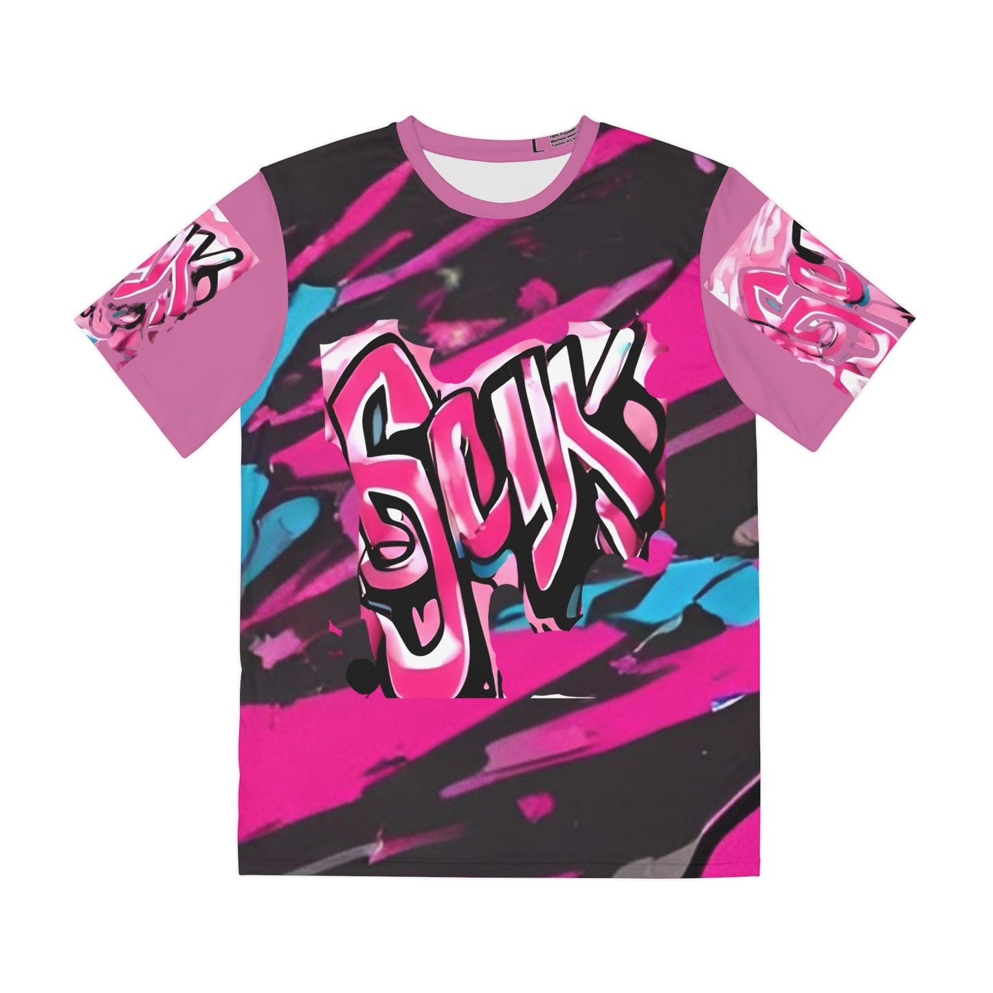 Pink R&RH Graffiti-Like T-shirt