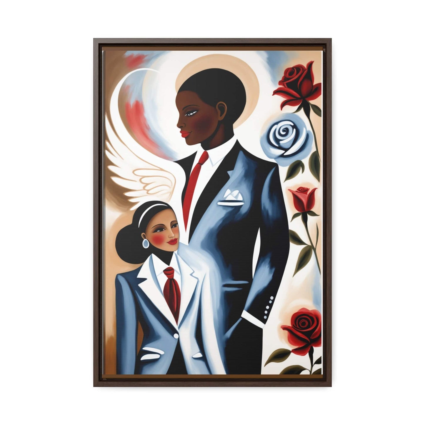 R&RH Angels Smile Among Us Canvas Portrait Elegant Family Portrait Canvas Wrap - Inspirational Decor for Home or Office